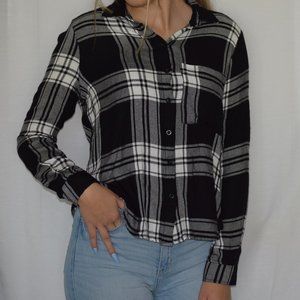 black and white flannel